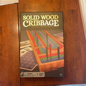 Solid wood cribbage board